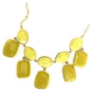 jcrew. green statement necklace.